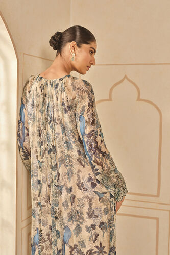 Turaya Printed Bemberg Kaftan - Beige, Beige, image 4